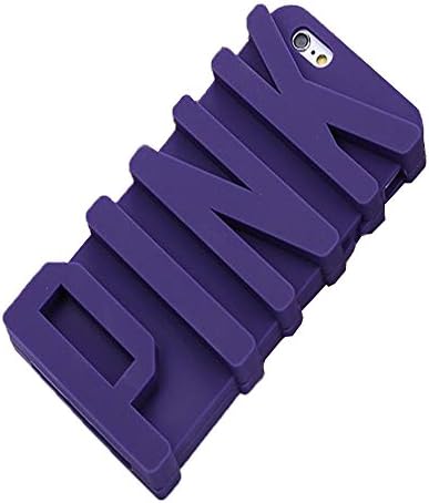 TKORP 3D stereoscopic Victoria's Secret PINK Silicone Case for Apple iPhone 5/5S/SE(Purple)