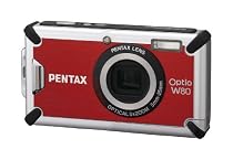 Pentax Optio W80 Waterproof 12.1MP Digital Camera with 5x Wide Angle Triple Shake Reduction Optical Zoom and 2.5 inch LCD (Cardinal Red)