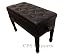 Ebony Duet Size Leather Adjustable Artist Piano Bench