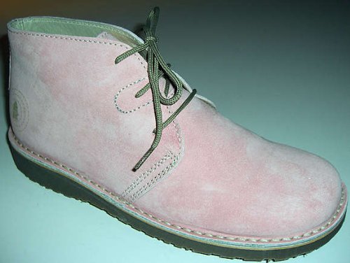 Hush Puppies Womens Sonny Snr Pink Suede Leather Lace Up Desert Boots.