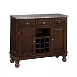 Stainless Steel Top on Cherry Server by Home Styles - Medium Wood (5300-007 ....