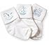 Jefferies Socks Baby Boy Collection Appliques, 3 Pack, White