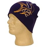 NFL "Logo Hype" Uncuffed Knit Beanie / Winter Hat - Minnesota Vikings