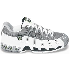 Buy K-Swiss Mens Stabilor SLS Mesh Tennis Shoe (White  Grey  Black)