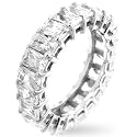 Marilyn's Baguette CZ Diamond Silver Eternity Ring
