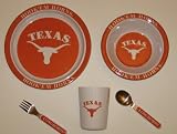 TEXAS LONGHORNS Team Logo 5 Piece Baby Child Dinner Set ( Sipping cup, Plate, Bowl, Fork,... by Duckhouse