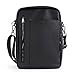 Snugg Tablet Bag, Leather Crossbody Shoulder 12.9” Inch Tablet Bag [Soft Interior] for iPad, Samsung Tab, Google Pixel C, Surface Pro, MacBook Air - Black