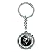 Treble Bass Clef Heart Music Black Spinning Round Metal Key Chain Keychain Ring