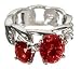 Jewelry Rings Charm Birthstone Rings - January garnet size 7