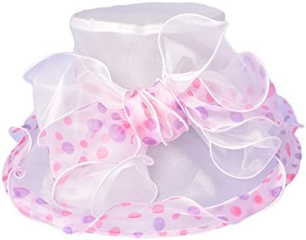 Organza Tulle Fashion Wild Card Bownot Sunhat Beach Hat (10)
