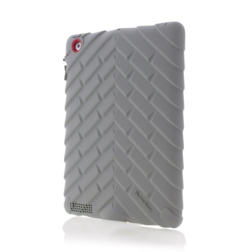 Gumdrop Cases Drop Tech Color Case for the iPad 2,3,4- Gray/Red (CUST-DTPD3-MEDGRY_FRM-PD3-RED)