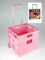 NEW PINK FOLDING BOOT SHOPPING TROLLEY CART CRATE 25KGS