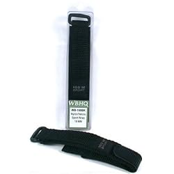 2 Watch Band Black Nylon Sport Military Strap 19mm New