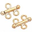 2 14k Gold Filled Double Bead Connector Strand Reducer