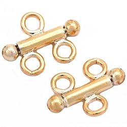 2 14k Gold Filled Double Bead Connector Strand Reducer