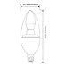 TORCHSTAR Dimmable E12 LED Candelabra Bulb, Pack of 6