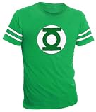 The Green Lantern Logo With Striped Sleeves Green Adult T-shirt Tee