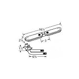 MCM 115C2-76402 Stainless Steel Oval Twin, Centered, 3 Inch Offset Burner