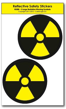 Radiation Warning REFLECTIVE Decals