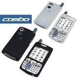 Bargaincell- 2-Piece Value Combo Pack Of Palm Treo 650, 700, 700w, 700p, 700wx PDA Smartphone Protective Silicon Skin Cover Cases- ( Black + White/Clear )