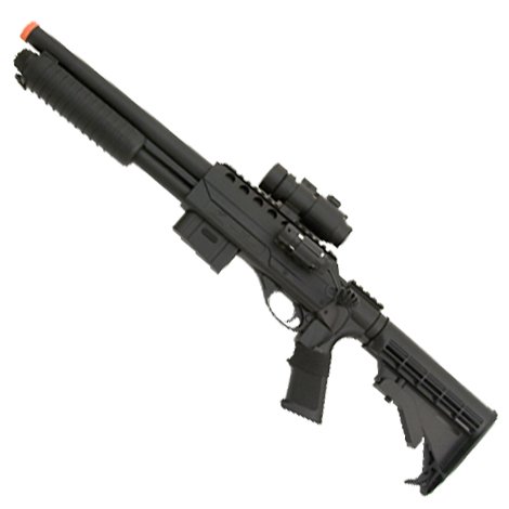 Airsoft Spring Gun Special Ops Shotgun with Laser and Light M47D