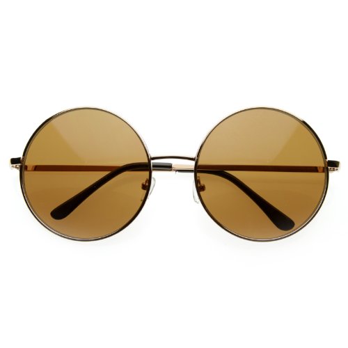 zeroUV - Super Large Oversized Metal Round Circle Sunglasses
