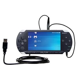 Classic Straight USB Cable for the Sony PSP with Power Hot Sync and Charge capabilities - Gomadic Brand w/ TipExchange Technology