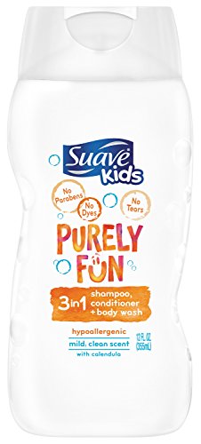 Suave Kids 3-in-1 Shampoo/Conditioner and Body Wash, Purely Fun, 12 Ounce