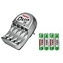 Hama Duo�  Stecker-Ladeger�t 2/4 Set inkl.  4 Hama Akkus  AAA 1000 mAh