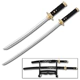 2pc Samurai Sword Letter Opener w/ Gold Stand