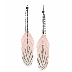 Lipsy Feather Duo Drop Earring