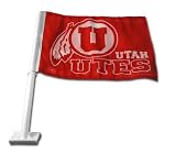 Utah Runnin Utes Car Flag