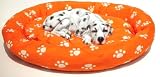 Eigenschaften WILMA Heimtierprodukte  / rundes Hundebett Ø 75cm Orange-Pfote #2033/1