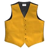 Gold Satin 5 Button Full Back Vest