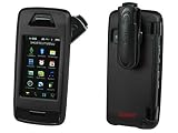 BLACK RUBBERIZED COATED PROGUARD COVER HARD CASE PROTECTOR (With Optional Detachable Belt Clip) for VERIZON LG VX10000 VOYAGER - RETAIL PACKAGING