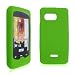 Neon Green Soft Textured Silicone Gel Skin Cover Case for Samsung Moment M900
