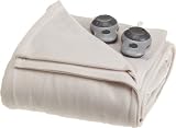 Sunbeam BW1205-030-757 Heated Electric Fleece Blanket, Twin, Seashell