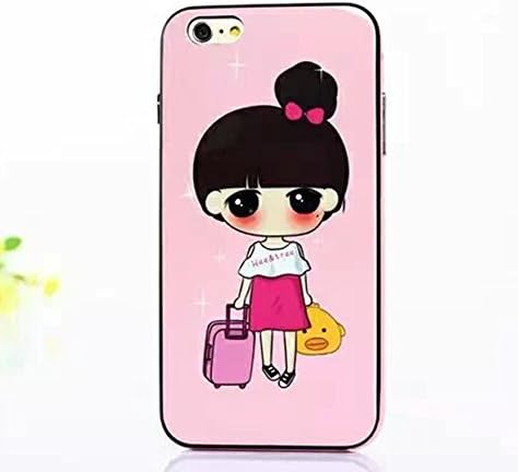 Fashion and Cute Cartoon Character Series Apple iPhone 6PLUS (5.5 inches) Case Fresh and Lovely Back Cover (Bush with Luggage Carrier)