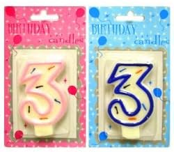 Deluxe Buy 4-SF1963 Number Candle 3, Pack of 144