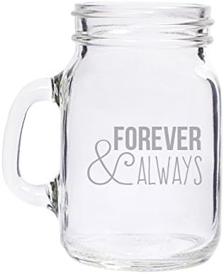 Forever & Always Engraved Mini Mason Jar (set of 72)