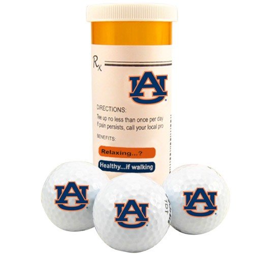 Auburn Tigers Rx 3 Pack Golf Balls