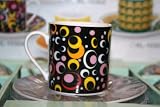 Houseware Demitasse Classic Coffee Espresso Cups and Saucers, Set of 6