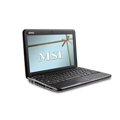 MSI U100-1618XP Wind 25,9 cm (10,2 Zoll) WSVGA LED Netbook (Intel Atom N270 1,6 GHz , 1GB RAM, 80GB HDD, Windows XP Home) schwarz