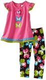 Rare Editions Girls 2-6X Printed Legging Set, Pink/Multi, 2T