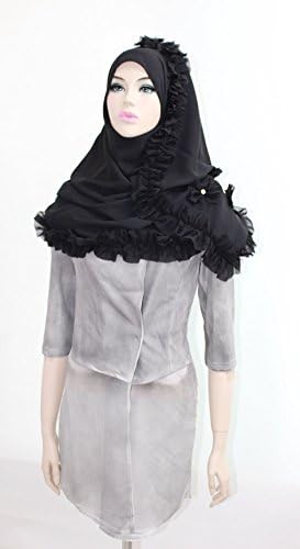 The Twelve Stylish Design Hijab Scarf Series Furry design Black Hijab