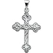 Platinum Cross Pendant - 23.50x17.00mm
