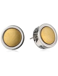 T Tahari Mixed Metal Circle Disc Earrings