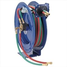Coxreels Spring-Driven Welding Hose Reel with Hose,, Model# P-W-125, 1/4" Hose ID, 25' Length