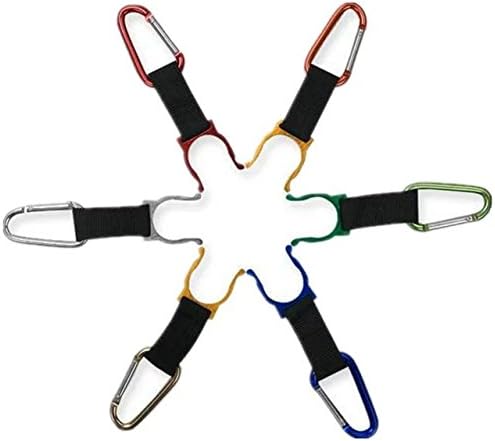 6PCS Water Bottle Carabiner Buckle - LAVATO Camping Carabiner Water Bottle Cages Buckle Hook Holder Clip For Camping Hiking