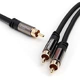 KabelDirekt (3 feet) 1 x RCA Male to 2 x RCA Male Subwoofer / Y - RCA / Digital Audio Cable - PRO Series